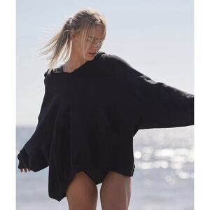 Free People Fp Movement Best Of Hoodie XS Black Oversized Lounge Cozy